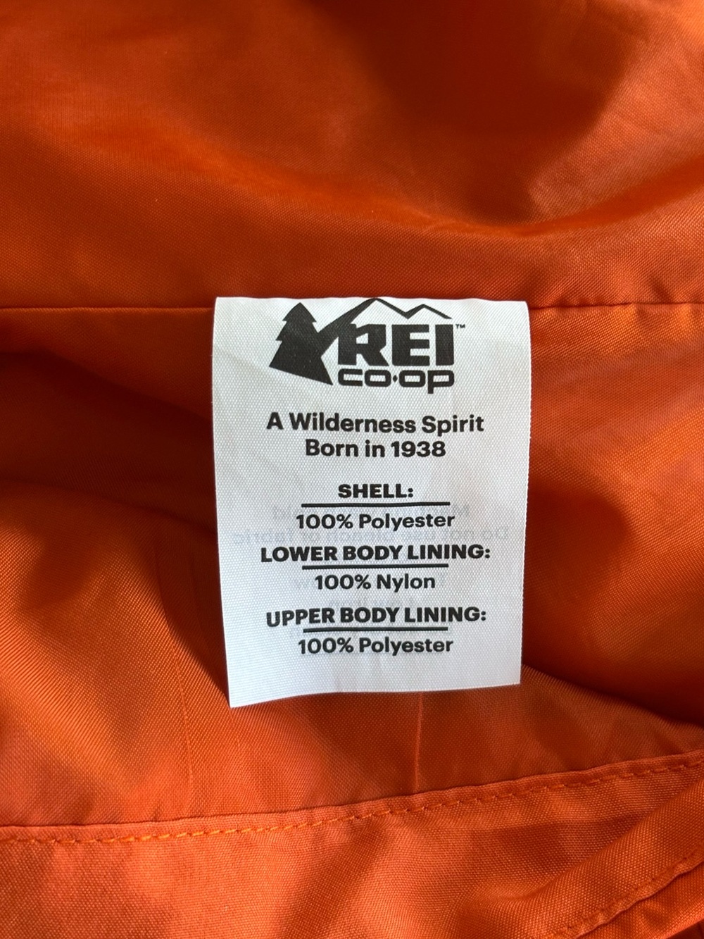 REI Orange Hooded Rain Jacket - Picture 6 of 6